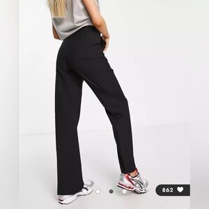 ASOS DESIGN ultimate straight leg pants in black